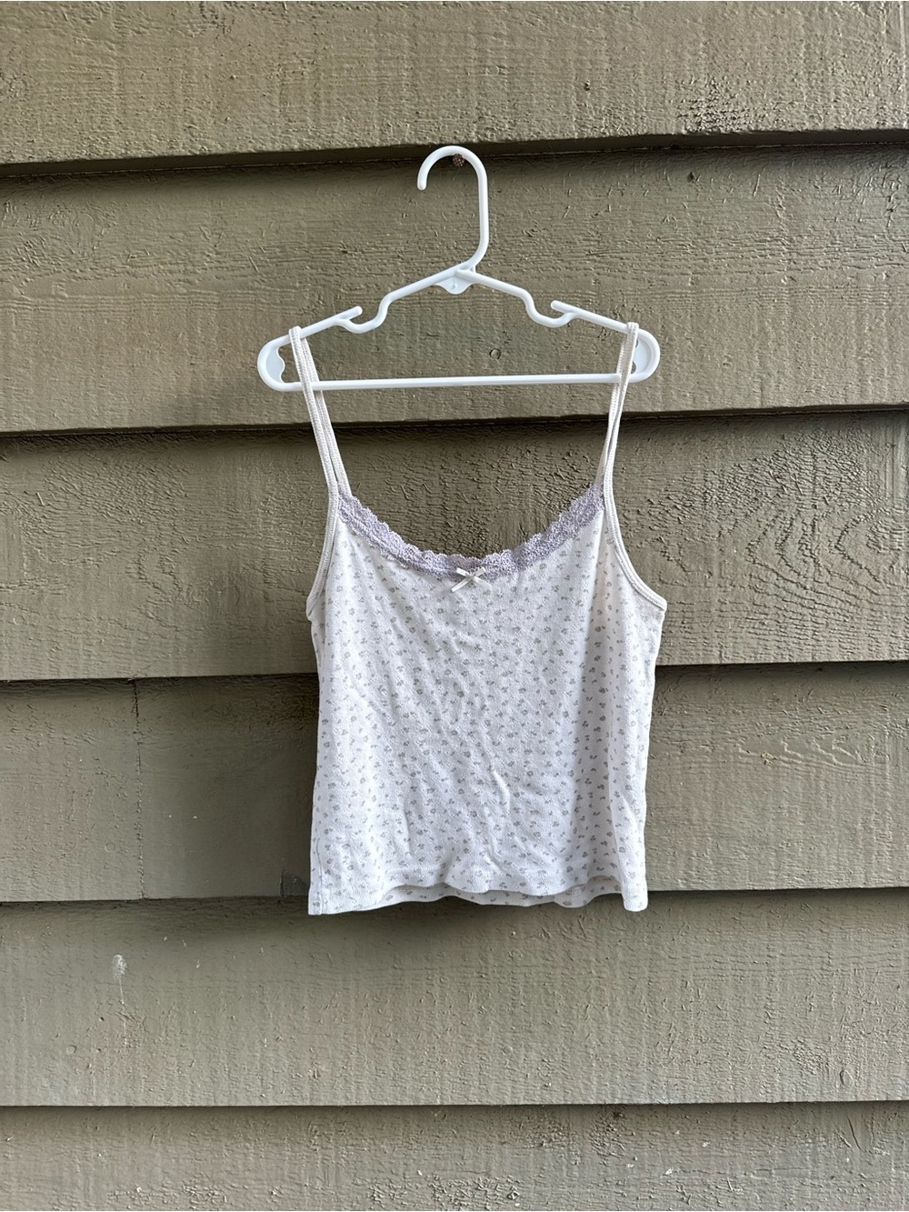 Brandy Melville Lace-Trim Floral Cami